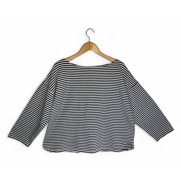 Banana Republic Women's Striped Embellished Boxy Knit Top Size XL 3/4 Sleeve - Picture 3 of 8